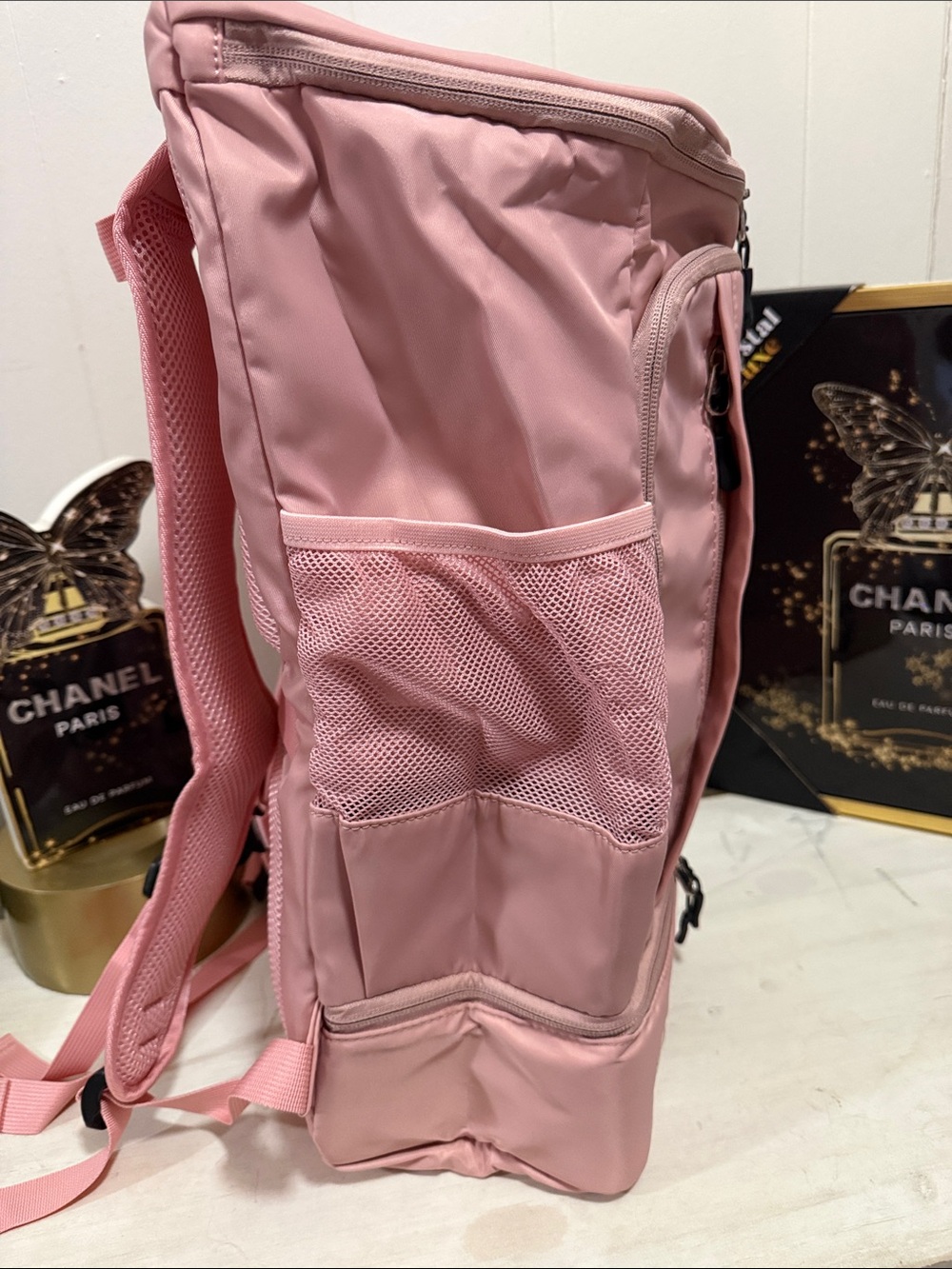Blush Pink Multi-Pocket Backpack - Picture 5 of 12